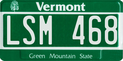 VT license plate LSM468
