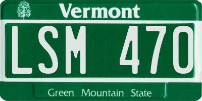 VT license plate LSM470