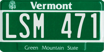 VT license plate LSM471