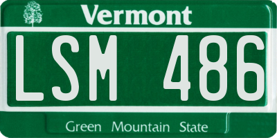 VT license plate LSM486