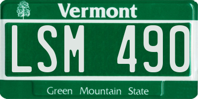 VT license plate LSM490