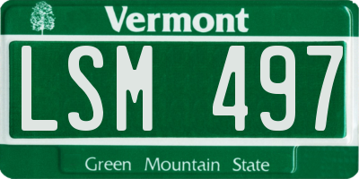 VT license plate LSM497