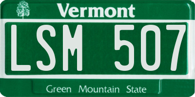 VT license plate LSM507