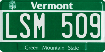 VT license plate LSM509