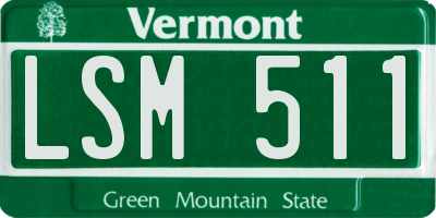 VT license plate LSM511