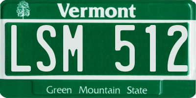 VT license plate LSM512