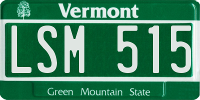 VT license plate LSM515