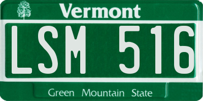 VT license plate LSM516