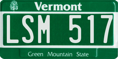VT license plate LSM517