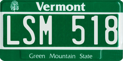 VT license plate LSM518