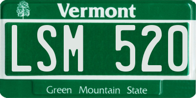 VT license plate LSM520