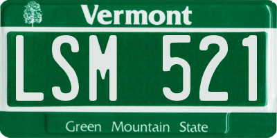 VT license plate LSM521