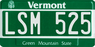 VT license plate LSM525