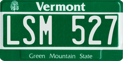 VT license plate LSM527