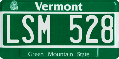VT license plate LSM528