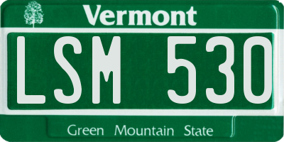 VT license plate LSM530
