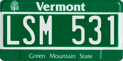 VT license plate LSM531