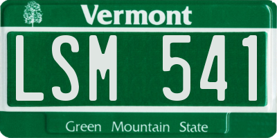 VT license plate LSM541