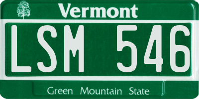 VT license plate LSM546