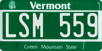 VT license plate LSM559
