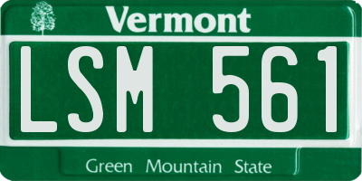 VT license plate LSM561