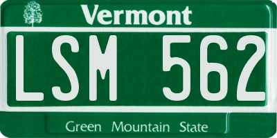 VT license plate LSM562