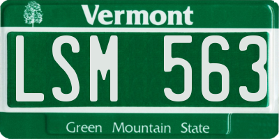 VT license plate LSM563