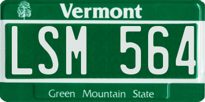 VT license plate LSM564