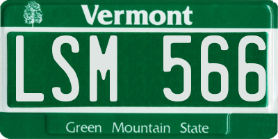 VT license plate LSM566