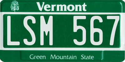 VT license plate LSM567