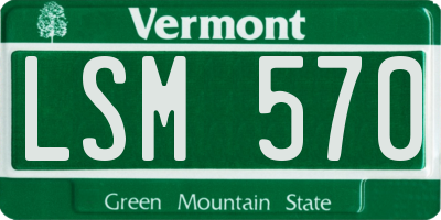 VT license plate LSM570
