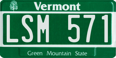 VT license plate LSM571
