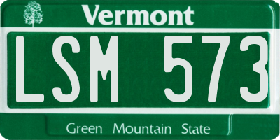 VT license plate LSM573