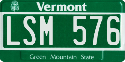 VT license plate LSM576
