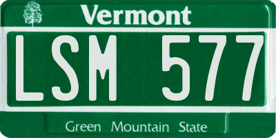 VT license plate LSM577