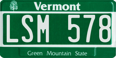 VT license plate LSM578