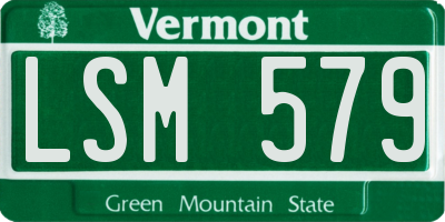 VT license plate LSM579