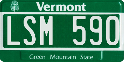 VT license plate LSM590