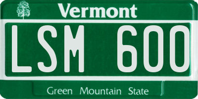 VT license plate LSM600