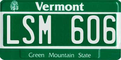 VT license plate LSM606