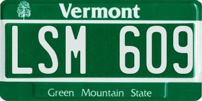 VT license plate LSM609