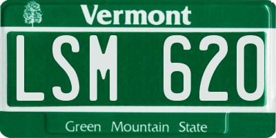 VT license plate LSM620