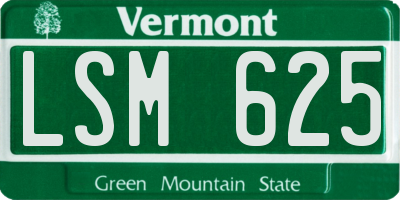 VT license plate LSM625