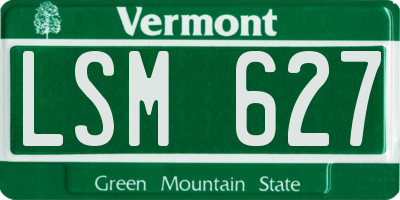VT license plate LSM627