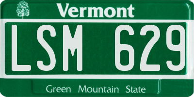 VT license plate LSM629