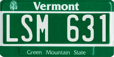 VT license plate LSM631