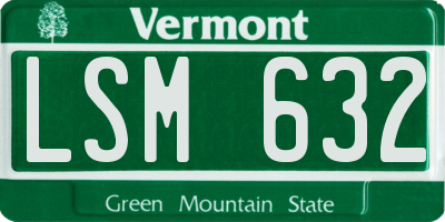 VT license plate LSM632