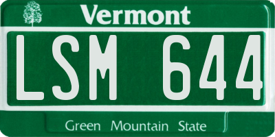 VT license plate LSM644