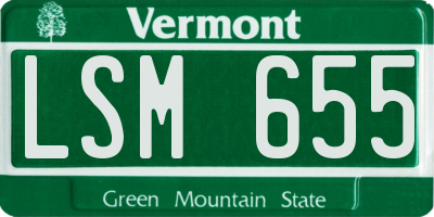 VT license plate LSM655