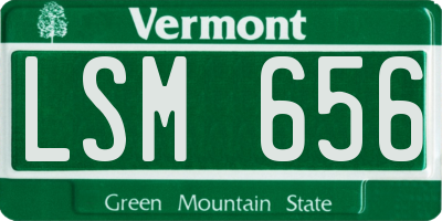 VT license plate LSM656